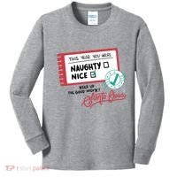 Naughty Nice List Santa Kids Long Sleeve Shirt thumb 0