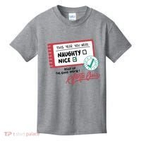 Naughty Nice List Santa Kids T-Shirt thumb 0