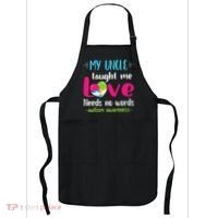 Niece Nephew My Uncle Taught Me Love Needs No Words Autism Apron thumb 0