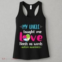 Niece Nephew My Uncle Taught Me Love Needs No Words Autism Women's Tank Top thumb 3
