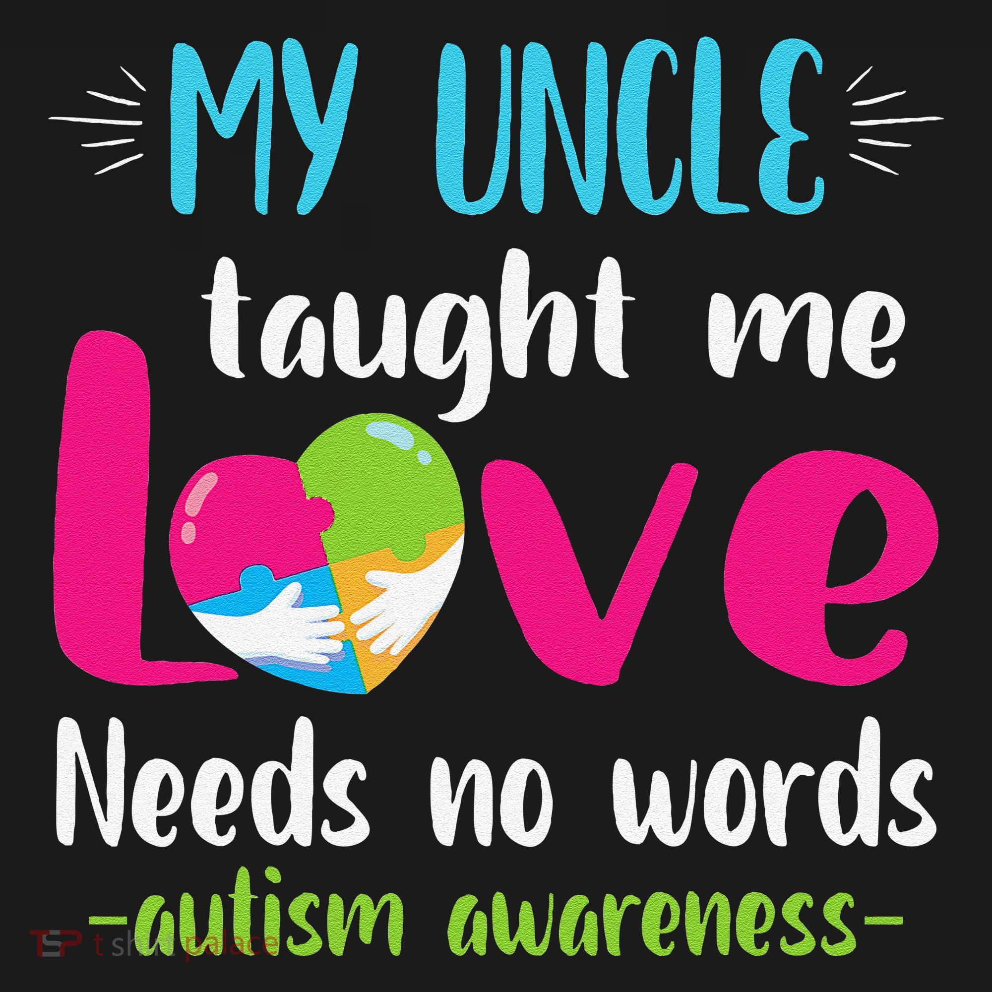 Niece Nephew My Uncle Taught Me Love Needs No Words Autism Women's Tank Top