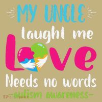 Niece Nephew My Uncle Taught Me Love Needs No Words Autism Mousepad thumb 1