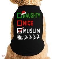 Naughty Nice Muslim Christmas Pajamas Funny Santa Hat Xmas Cool Gift Doggie Tank thumb 0