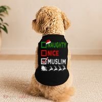 Naughty Nice Muslim Christmas Pajamas Funny Santa Hat Xmas Cool Gift Doggie Tank thumb 2