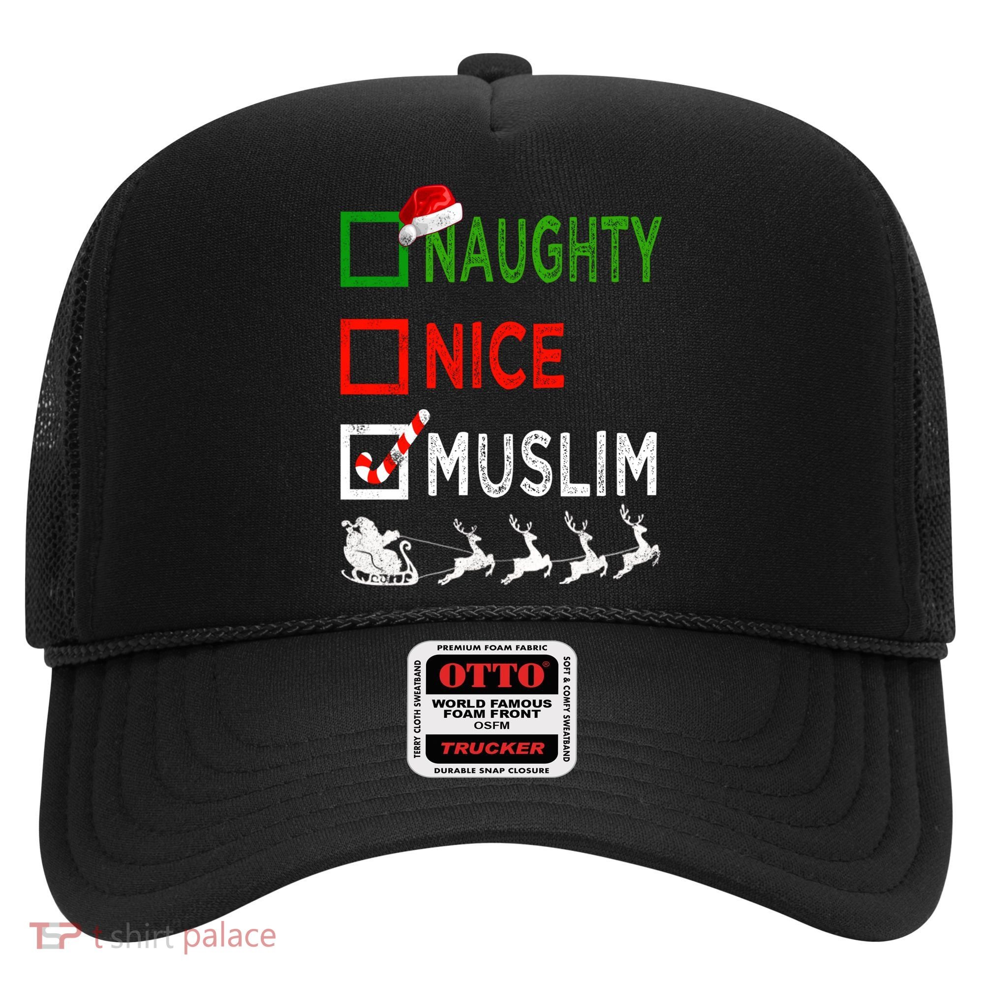 Naughty Nice Muslim Christmas Pajamas Funny Santa Hat Xmas Cool Gift Hat