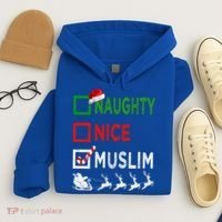 Naughty Nice Muslim Christmas Pajamas Funny Santa Hat Xmas Cool Gift Hoodie thumb 4