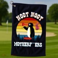 Noot Noot Motherf***ers Penguin Golf Towel thumb 1