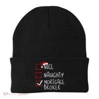 Nice Naughty Mortgage Broker Christmas Xmas Santa Claus Cute Gift Beanie thumb 0