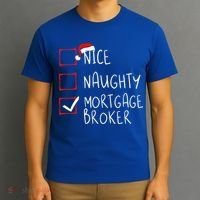 Nice Naughty Mortgage Broker Christmas Xmas Santa Claus Cute Gift T-Shirt thumb 3