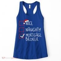 Nice Naughty Mortgage Broker Christmas Xmas Santa Claus Cute Gift Women's Tank Top thumb 0