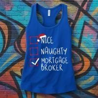 Nice Naughty Mortgage Broker Christmas Xmas Santa Claus Cute Gift Women's Tank Top thumb 3