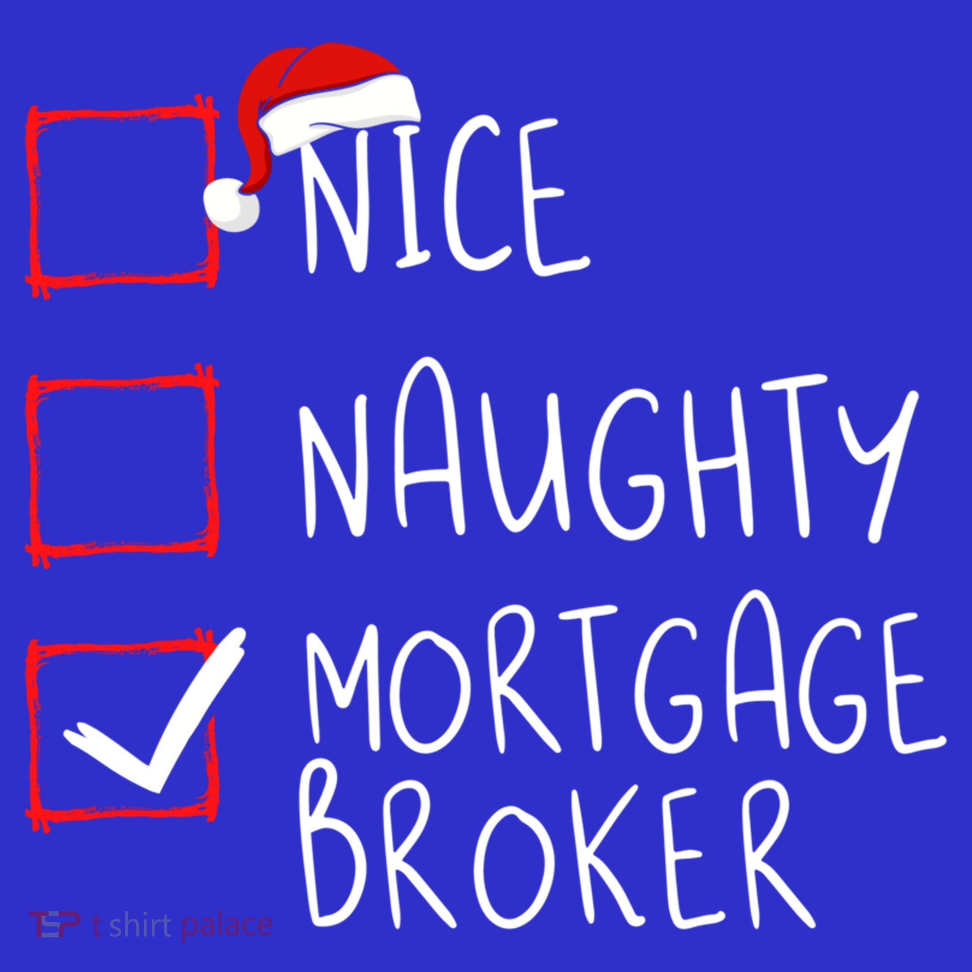 Nice Naughty Mortgage Broker Christmas Xmas Santa Claus Cute Gift Women's Tank Top