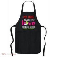 Niece Nephew My Aunt Taught Me Love Needs No Words Autism Apron thumb 0