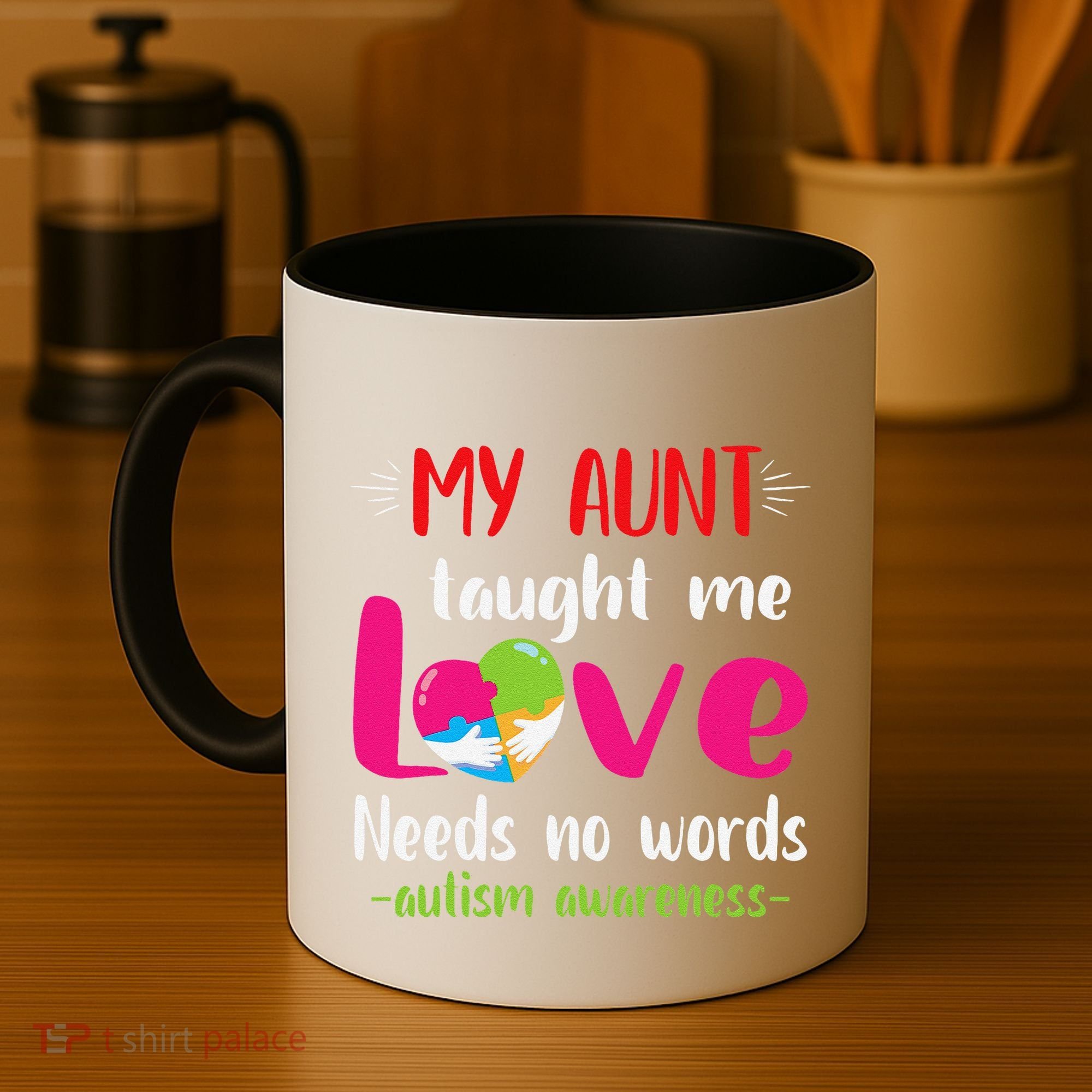 Niece Nephew My Aunt Taught Me Love Needs No Words Autism Coffee Mug