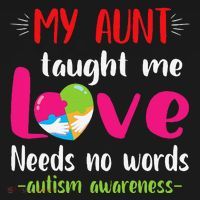 Niece Nephew My Aunt Taught Me Love Needs No Words Autism Coaster thumb 2
