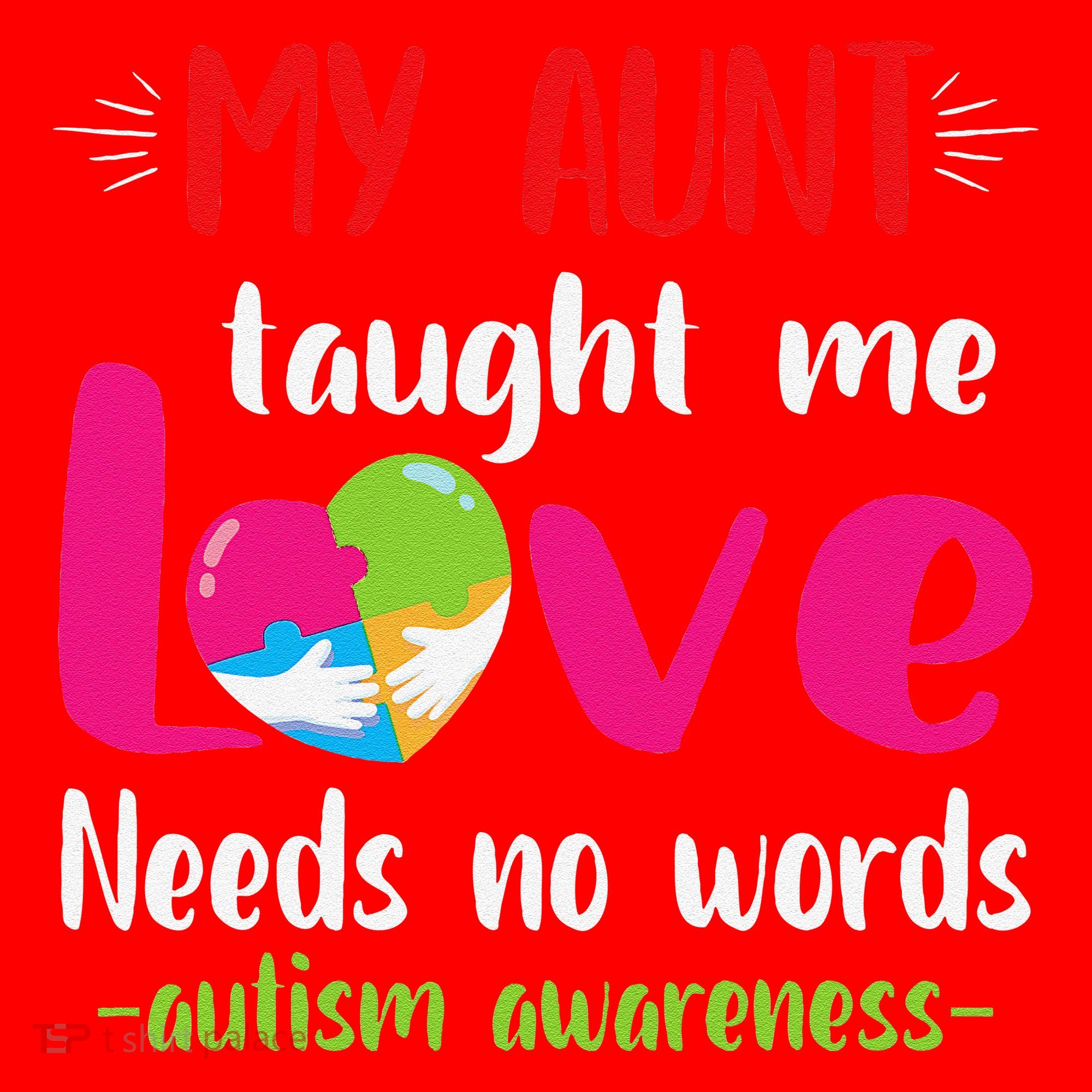 Niece Nephew My Aunt Taught Me Love Needs No Words Autism Santa Hat