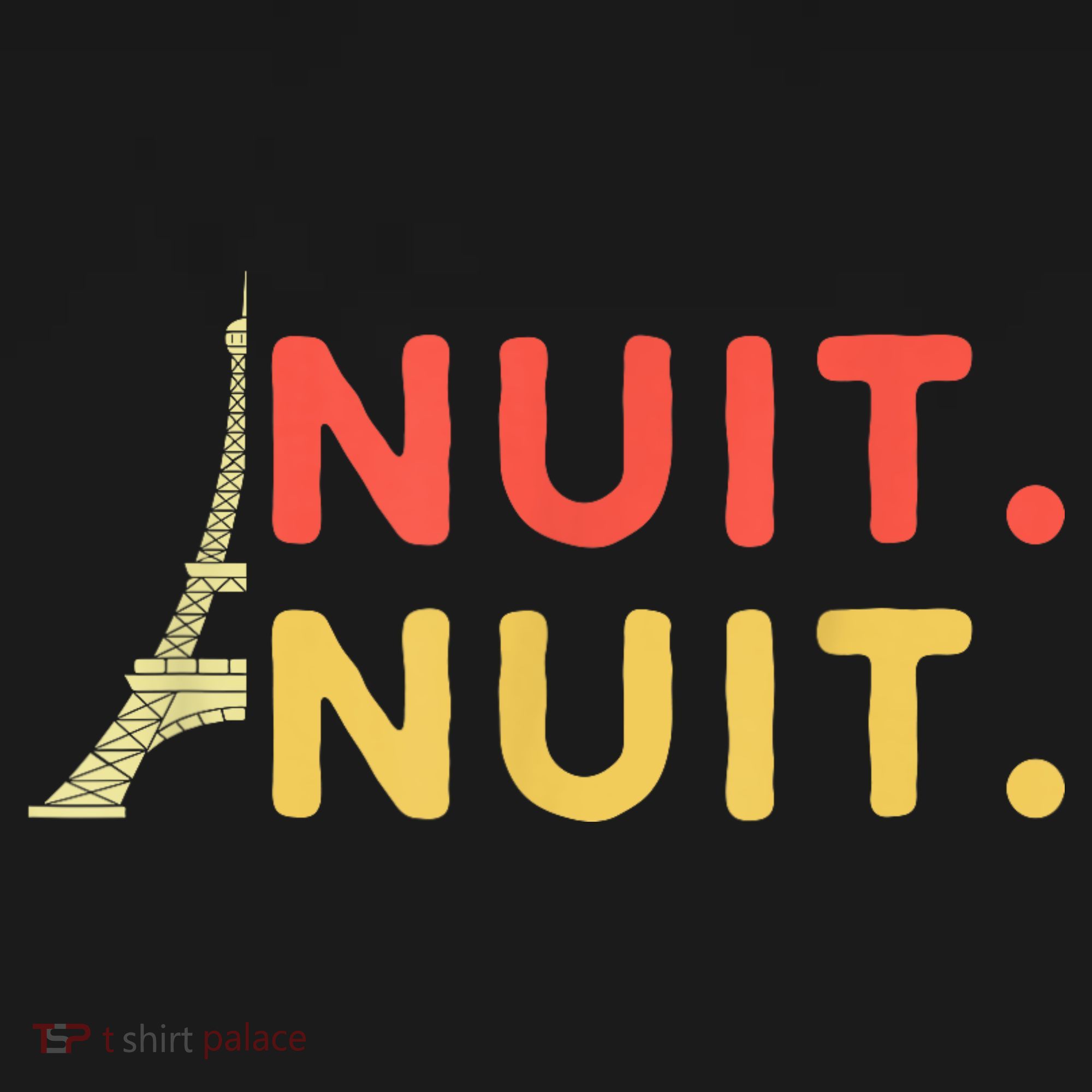 Nuit Nuit Night Night French Words Paris Tower Ornament