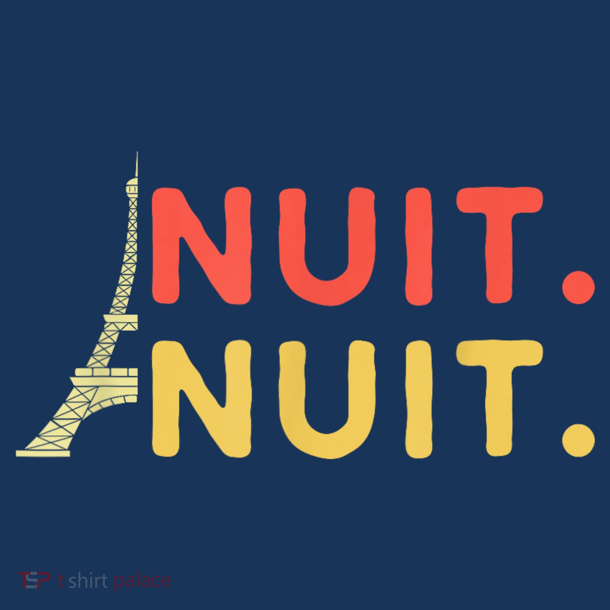 Nuit Nuit Night Night French Words Paris Tower Women's Hoodie