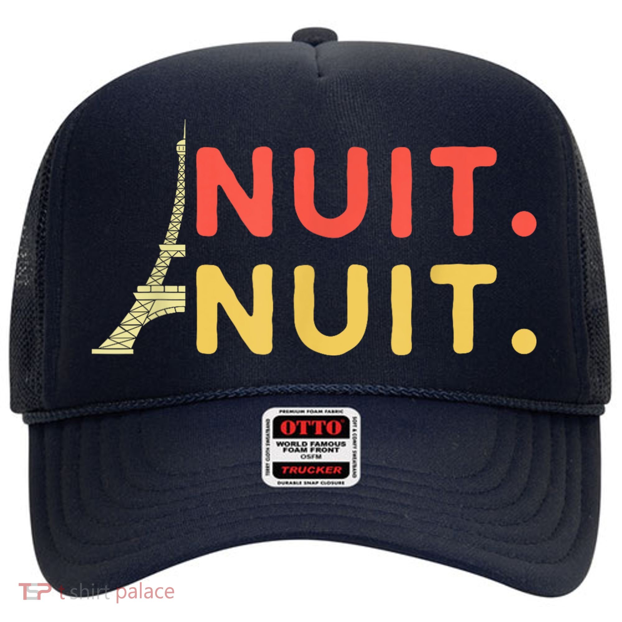 Nuit Nuit Night Night French Words Paris Tower Hat