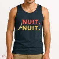 Nuit Nuit Night Night French Words Paris Tower Tank Top thumb 3