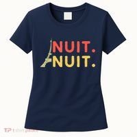 Nuit Nuit Night Night French Words Paris Tower Women's T-Shirt thumb 0