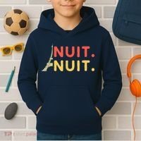 Nuit Nuit Night Night French Words Paris Tower Kids Hoodie thumb 2