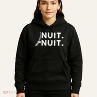 Nuit Nuit Night Night French Words Paris Tower Eiffel Hoodie thumb 5