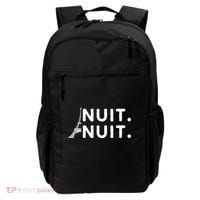 Nuit Nuit Night Night French Words Paris Tower Eiffel Backpack thumb 0