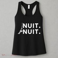 Nuit Nuit Night Night French Words Paris Tower Eiffel Women's Tank Top thumb 3