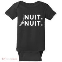 Nuit Nuit Night Night French Words Paris Tower Eiffel Baby Bodysuit thumb 0