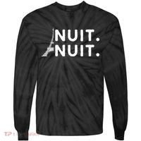 Nuit Nuit Night Night French Words Paris Tower Eiffel Tie-Dye Long Sleeve Shirt thumb 0