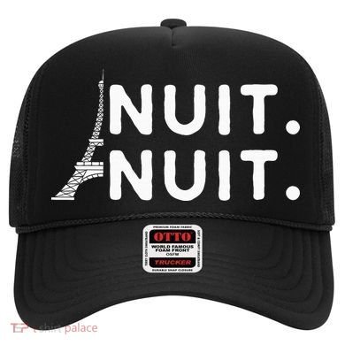Nuit Nuit Night Night French Words Paris Tower Eiffel Hat
