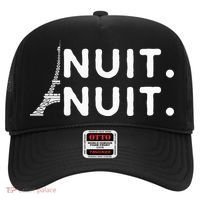 Nuit Nuit Night Night French Words Paris Tower Eiffel Hat thumb 0