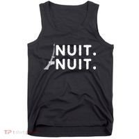 Nuit Nuit Night Night French Words Paris Tower Eiffel Tank Top thumb 0