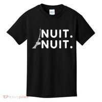 Nuit Nuit Night Night French Words Paris Tower Eiffel Kids T-Shirt thumb 0