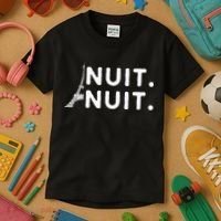 Nuit Nuit Night Night French Words Paris Tower Eiffel Kids T-Shirt thumb 3