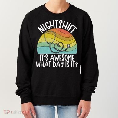 Nightshift Nurse Night Shift Nursing Rn Lpn Cna Prn Lnd Care Gift Women's Sweatshirt