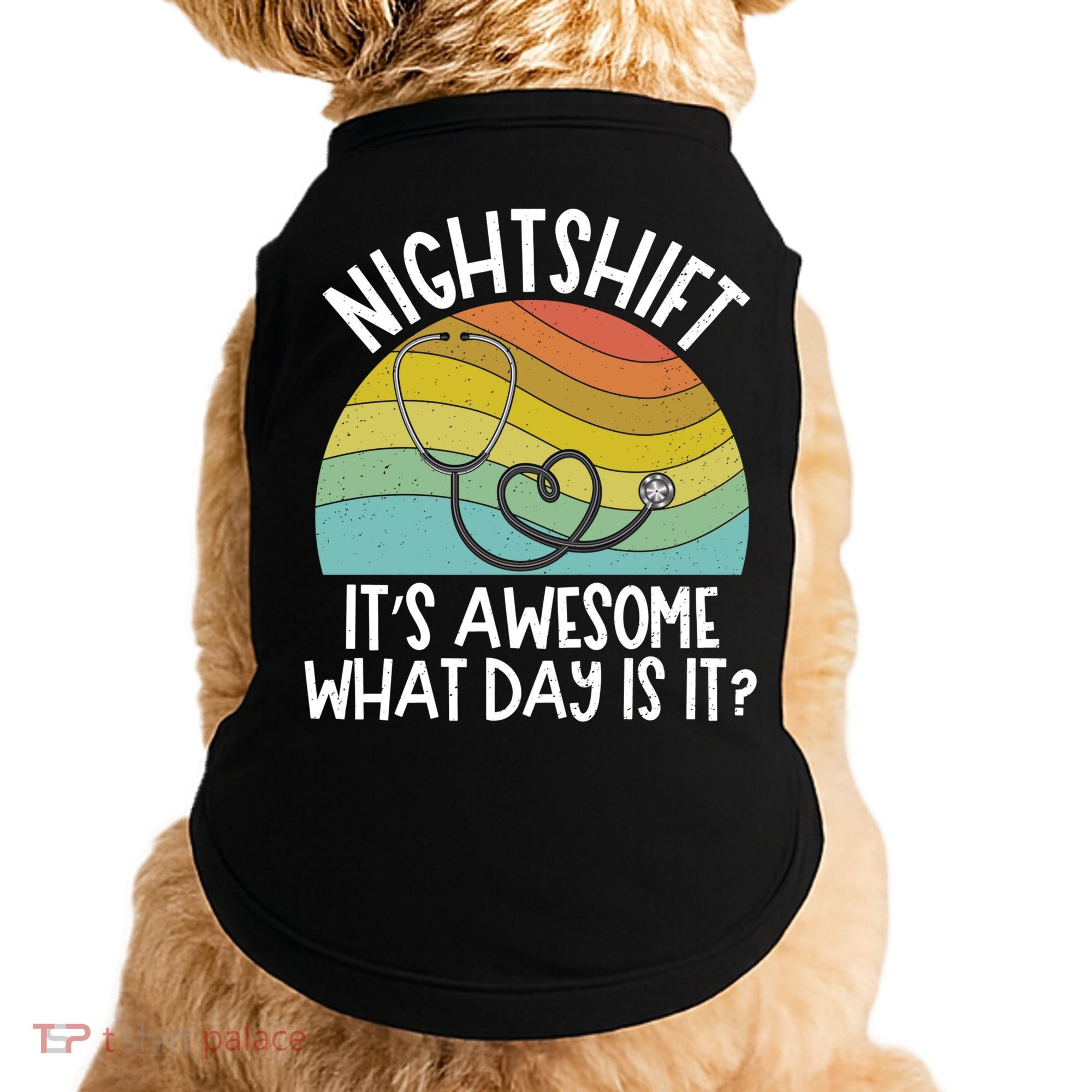 Nightshift Nurse Night Shift Nursing Rn Lpn Cna Prn Lnd Care Gift Doggie Tank