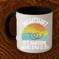 Nightshift Nurse Night Shift Nursing Rn Lpn Cna Prn Lnd Care Gift Coffee Mug thumb 2