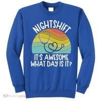 Nightshift Nurse Night Shift Nursing Rn Lpn Cna Prn Lnd Care Gift Sweatshirt thumb 0