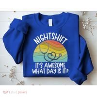 Nightshift Nurse Night Shift Nursing Rn Lpn Cna Prn Lnd Care Gift Sweatshirt thumb 2
