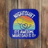 Nightshift Nurse Night Shift Nursing Rn Lpn Cna Prn Lnd Care Gift Coaster thumb 0