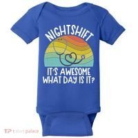 Nightshift Nurse Night Shift Nursing Rn Lpn Cna Prn Lnd Care Gift Baby Bodysuit thumb 0