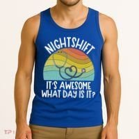 Nightshift Nurse Night Shift Nursing Rn Lpn Cna Prn Lnd Care Gift Tank Top thumb 3