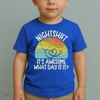 Nightshift Nurse Night Shift Nursing Rn Lpn Cna Prn Lnd Care Gift Toddler T-Shirt thumb 2