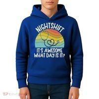 Nightshift Nurse Night Shift Nursing Rn Lpn Cna Prn Lnd Care Gift Kids Hoodie thumb 4