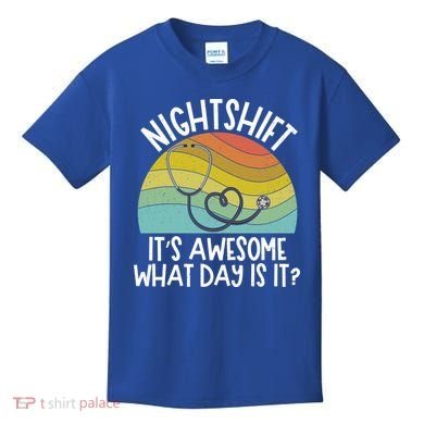 Nightshift Nurse Night Shift Nursing Rn Lpn Cna Prn Lnd Care Gift Kids T-Shirt