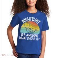 Nightshift Nurse Night Shift Nursing Rn Lpn Cna Prn Lnd Care Gift Kids T-Shirt thumb 2