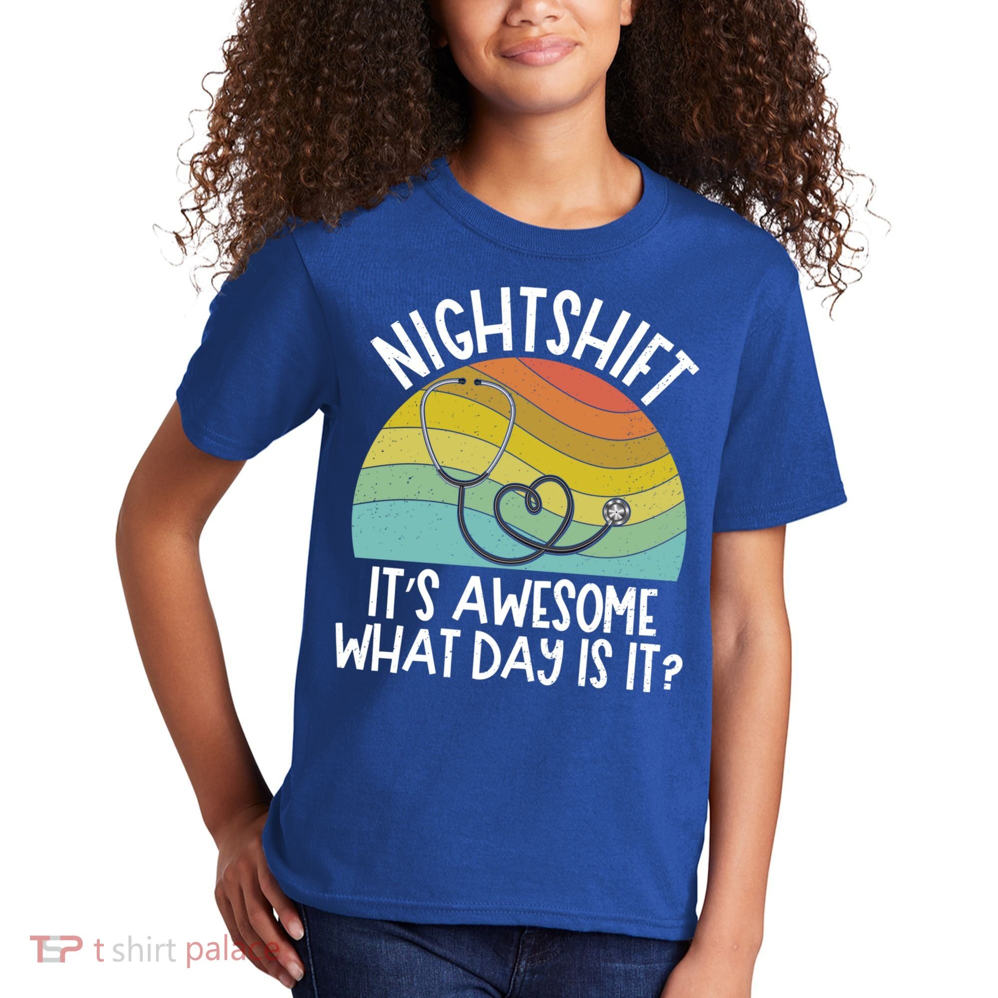 Nightshift Nurse Night Shift Nursing Rn Lpn Cna Prn Lnd Care Gift Kids T-Shirt