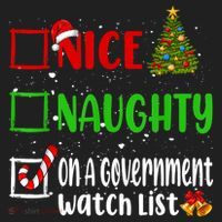 Nice Naughty On A Government Watch List Christmas List Beanie thumb 2